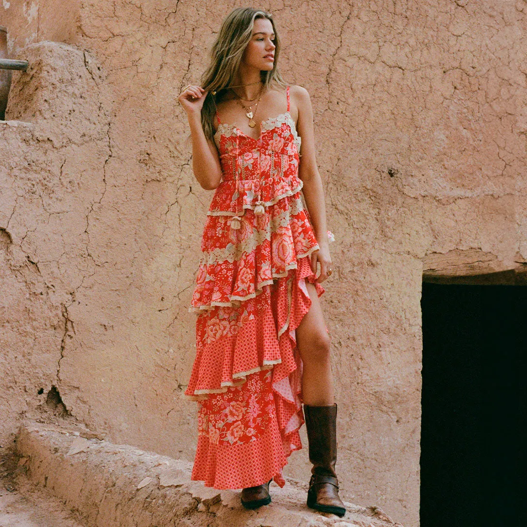 Urban Touch Love Soft Full Bloom Ruffle Soir??e Dress