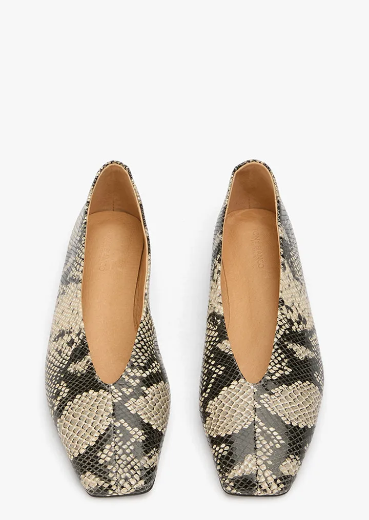 Brash Ecru Snake Print Fun Cotton Feel