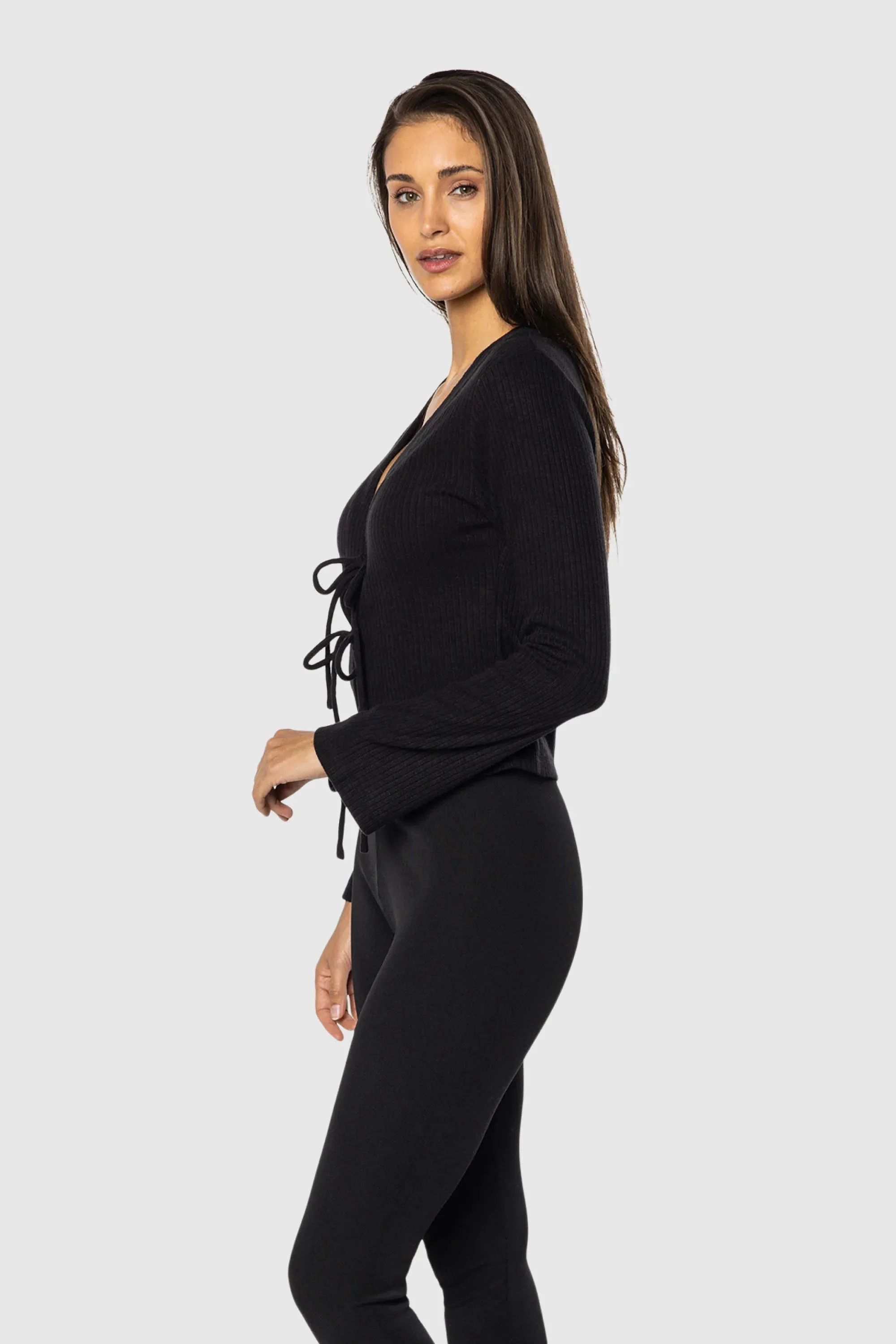 GentleWashResistance Easy Layer Tie Front Long Sleeve