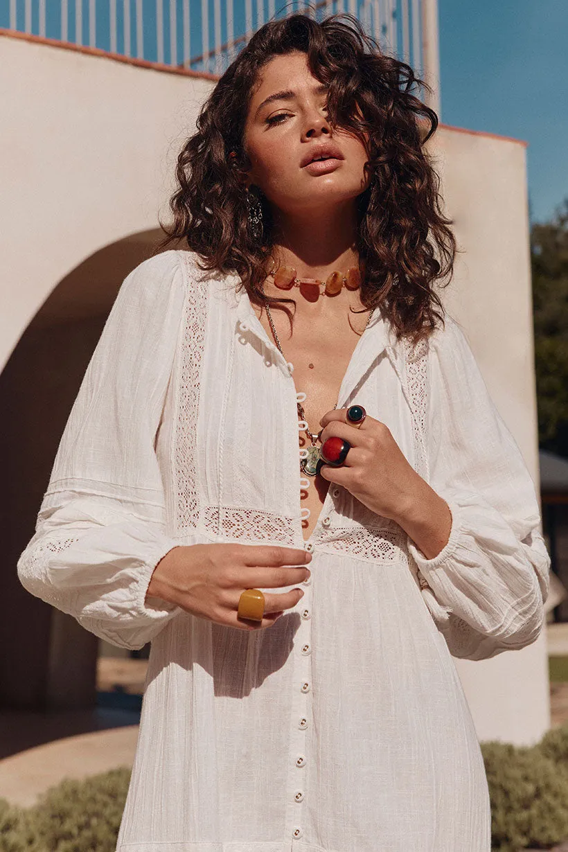 Breathable-Lining Modern and Stylish Stevie Lace Boho Mini Dress