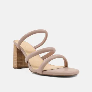 Lace Up Ginger Heel Sandal In Mauve