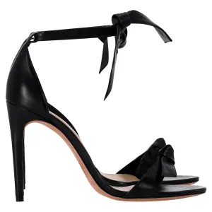 Alexandre Birman Clarita Bow Heeled Sandals in Black Calf Leather High Quality Shoes Comfortable Heels