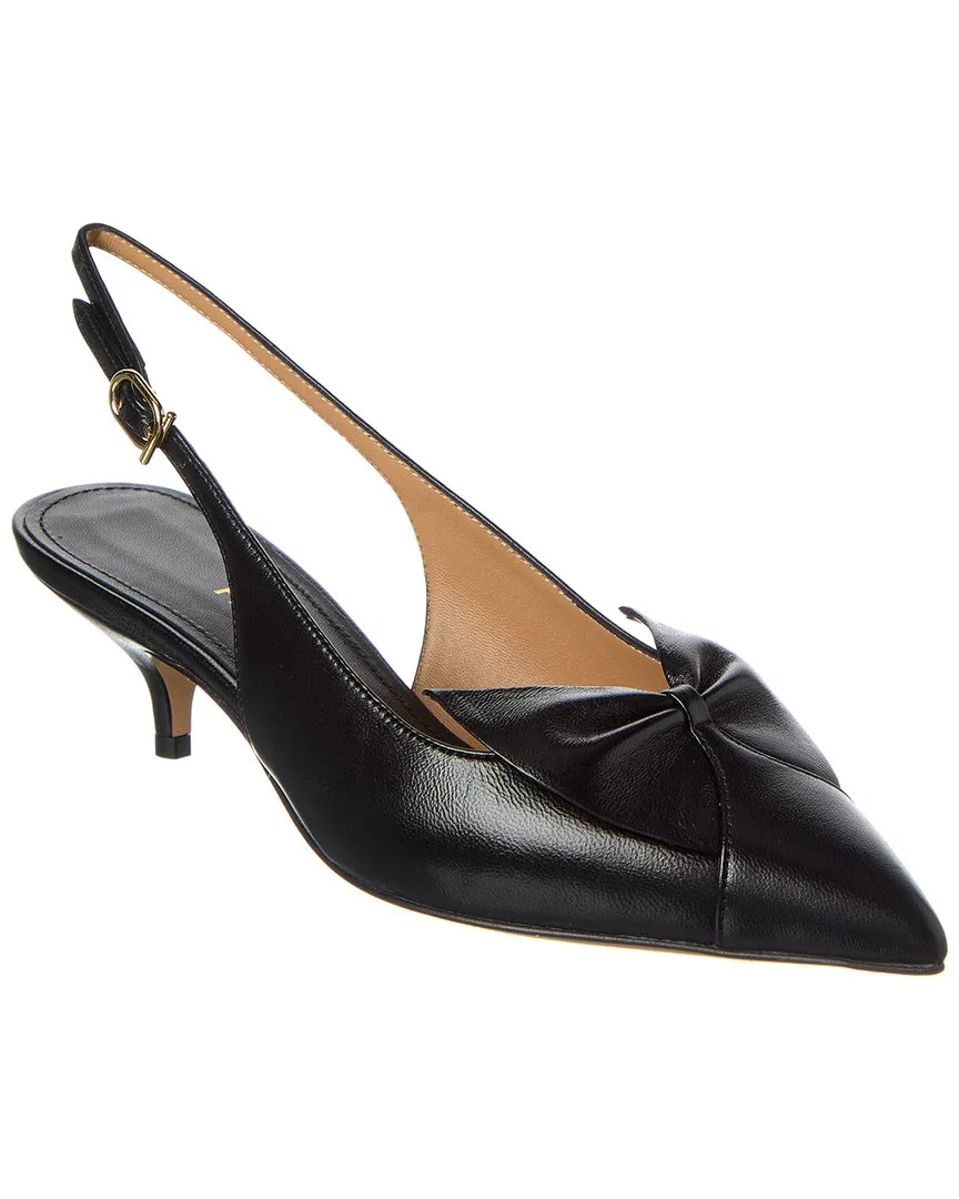 Sleek Heeled Sandals quick dry Ferragamo Felli Leather Slingback Pump