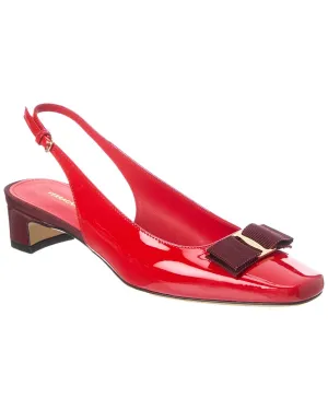 Chic Element Pink High Heels Ferragamo Rivada Patent Slingback Pump
