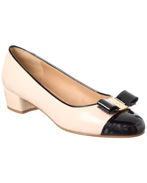 Bridal Footwear Ferragamo Vara Leather & Patent Pump