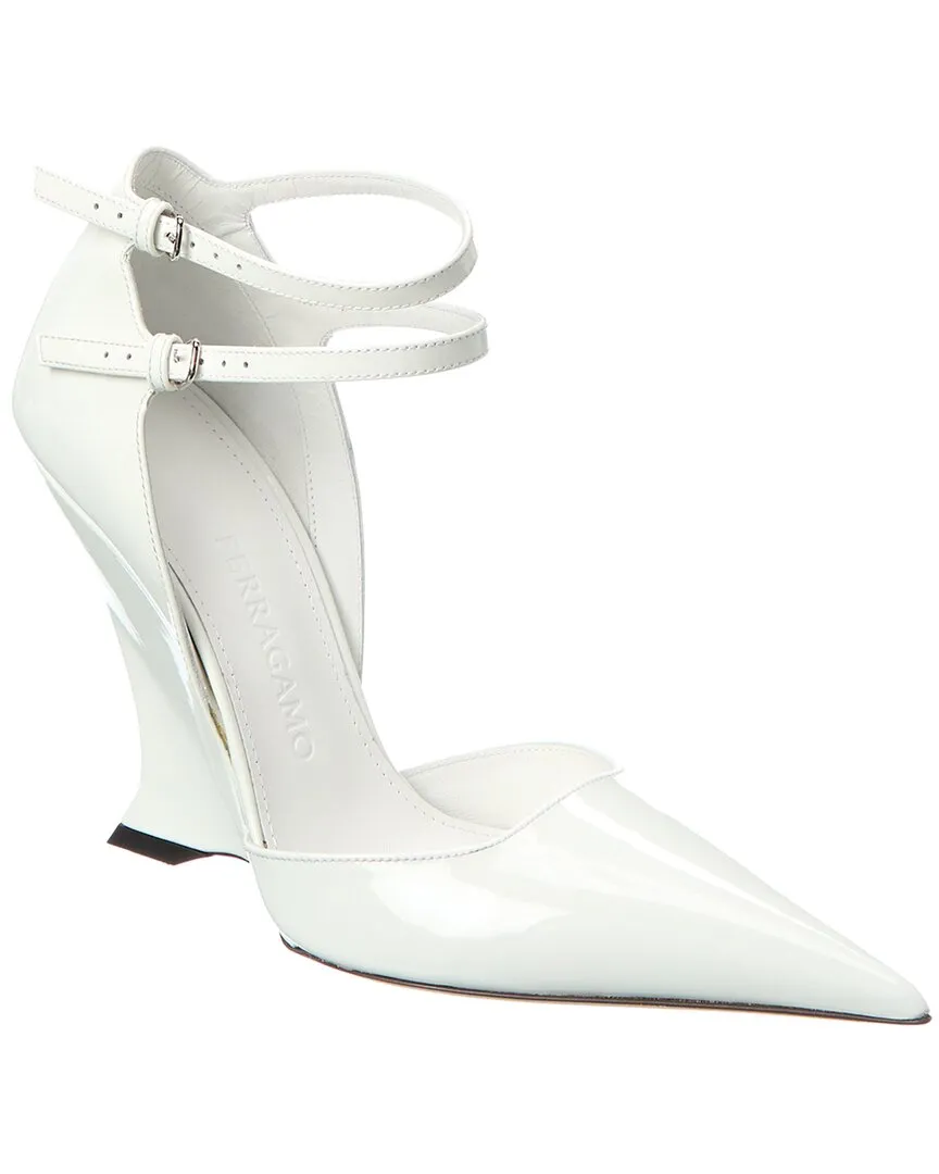 Ferragamo Vidya Patent Wedge Pump Energy return Anti Slip Feature