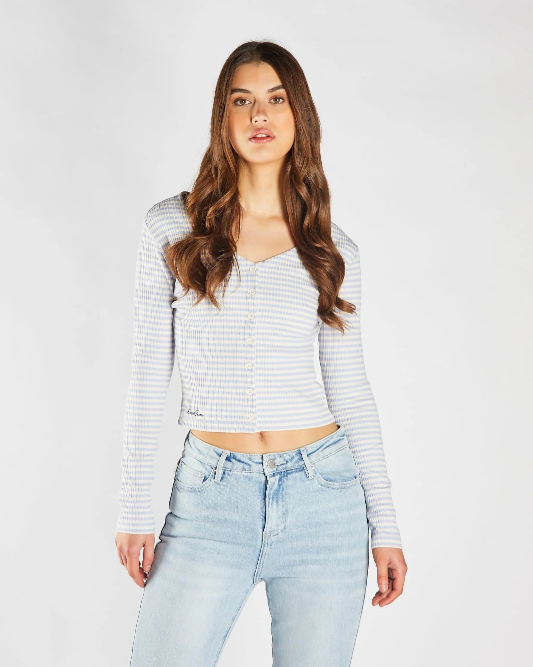 Fida Knit Periwinkle & Stone Tencel Blend Fabric