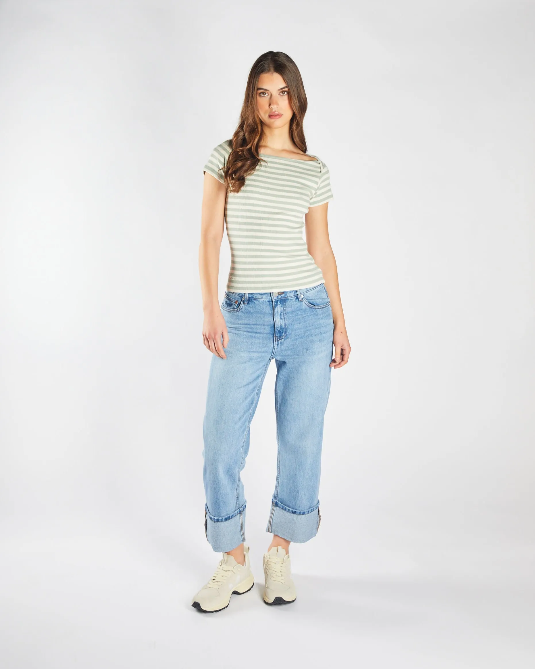 Spring Glow Style Mood Finette Top Iceberg Green & Stone