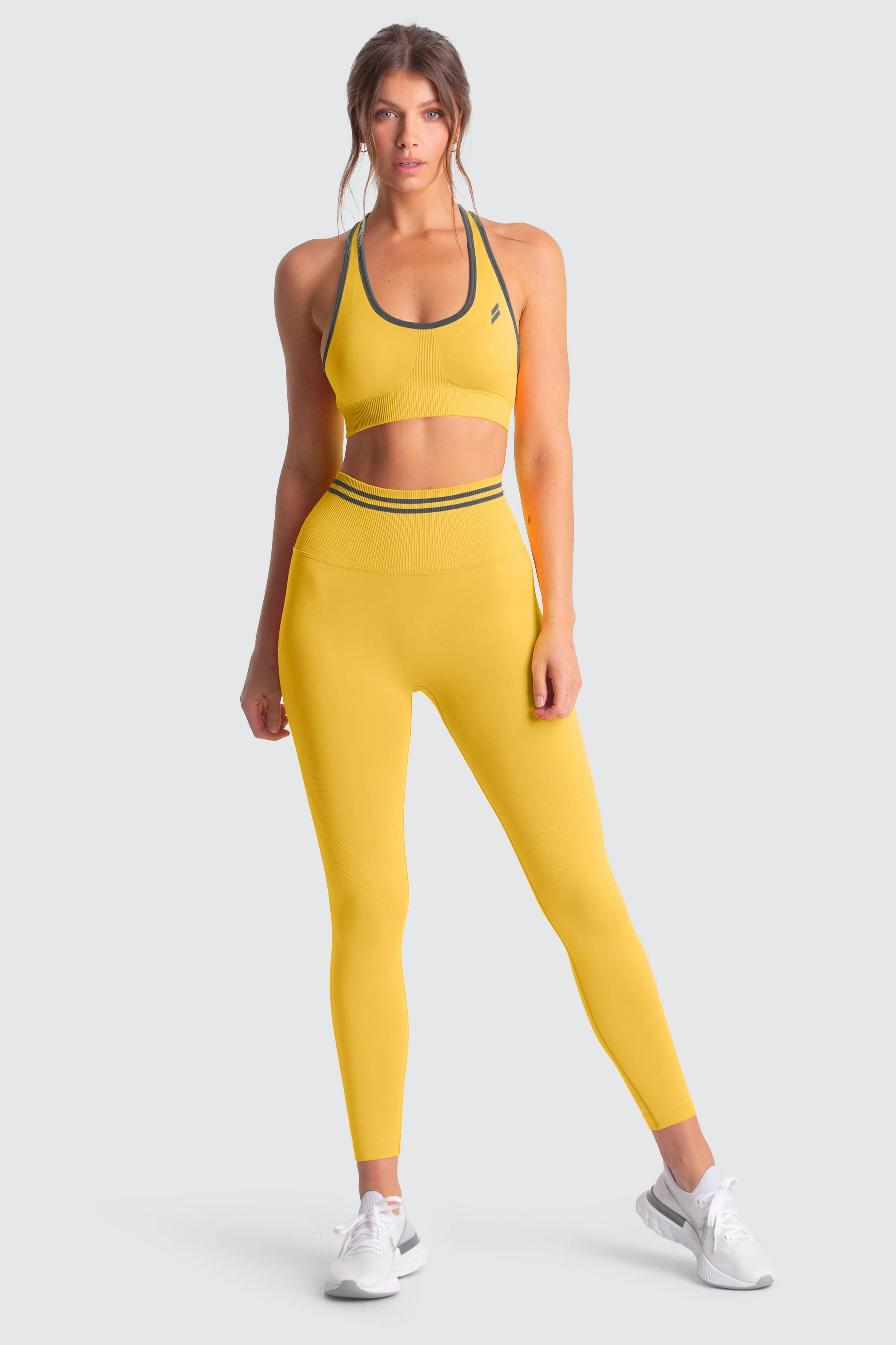 DYE Scrunch Seamless Leggings - Sunny Yellow yoga session slim fit