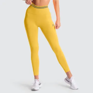 Chilly Comfort Work Commute Outdoor Lover DYE Scrunch Seamless Leggings - Sunny Yellow