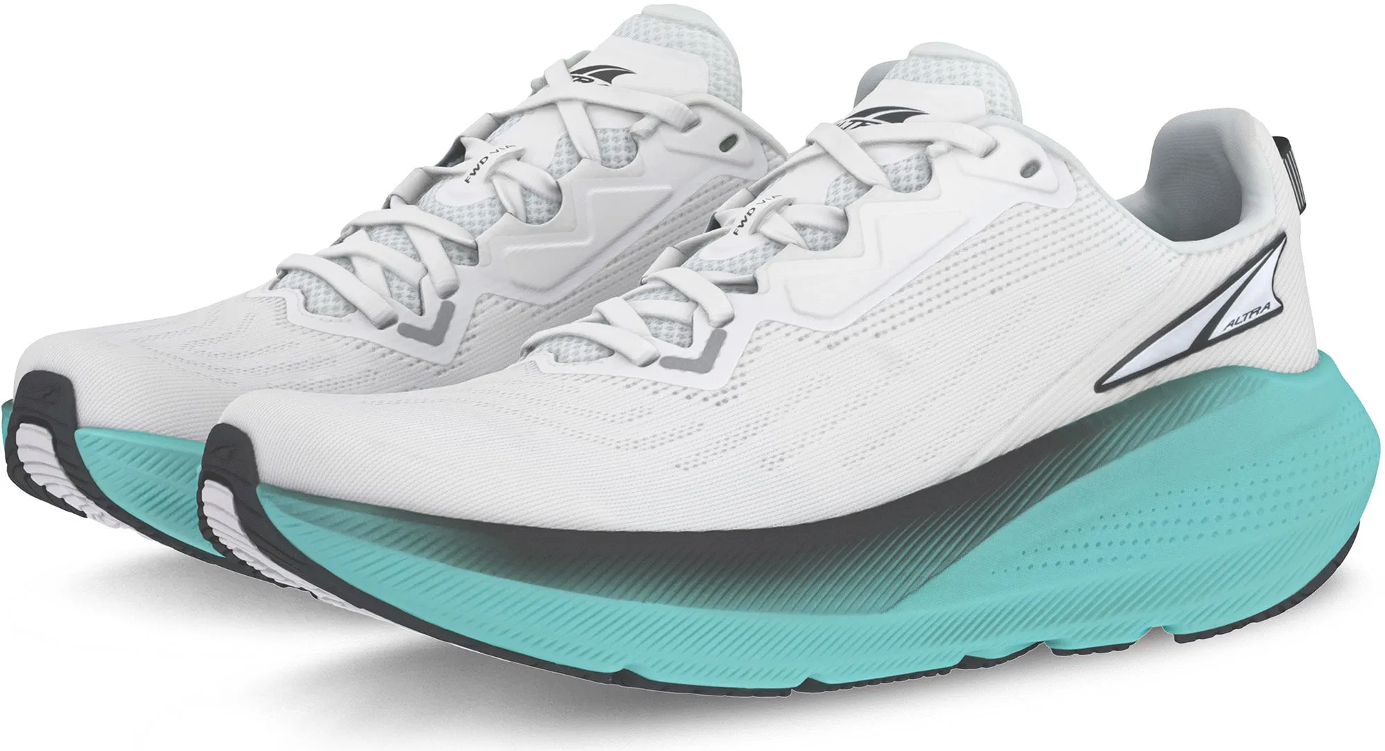 Drop In Midsole Microfiber Layer Altra FWD VIA Womens Running Shoes - White