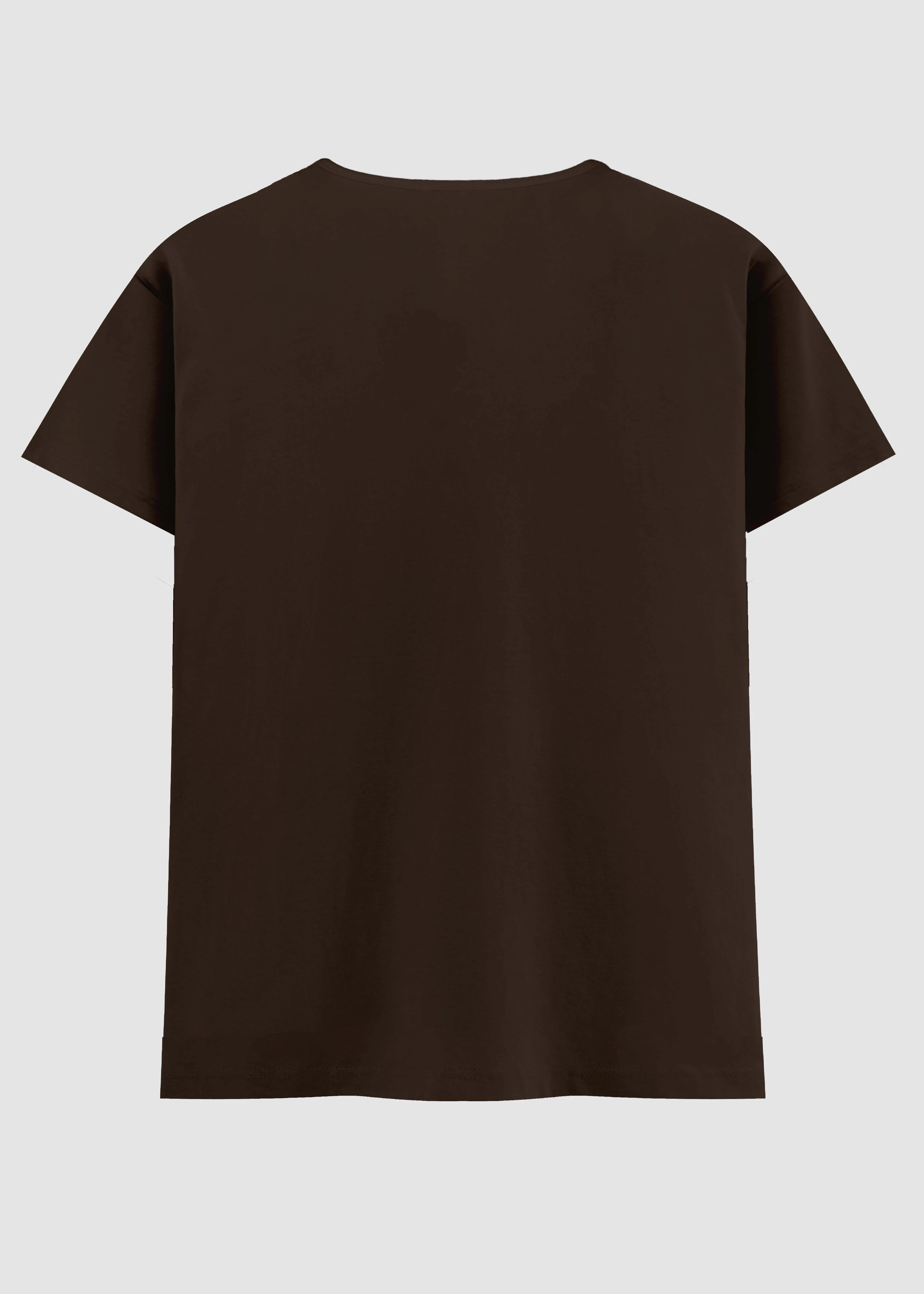 Coffee Brown Women's Classic T-Shirt | FC21 Flexible Cuff Design Elderly clothing