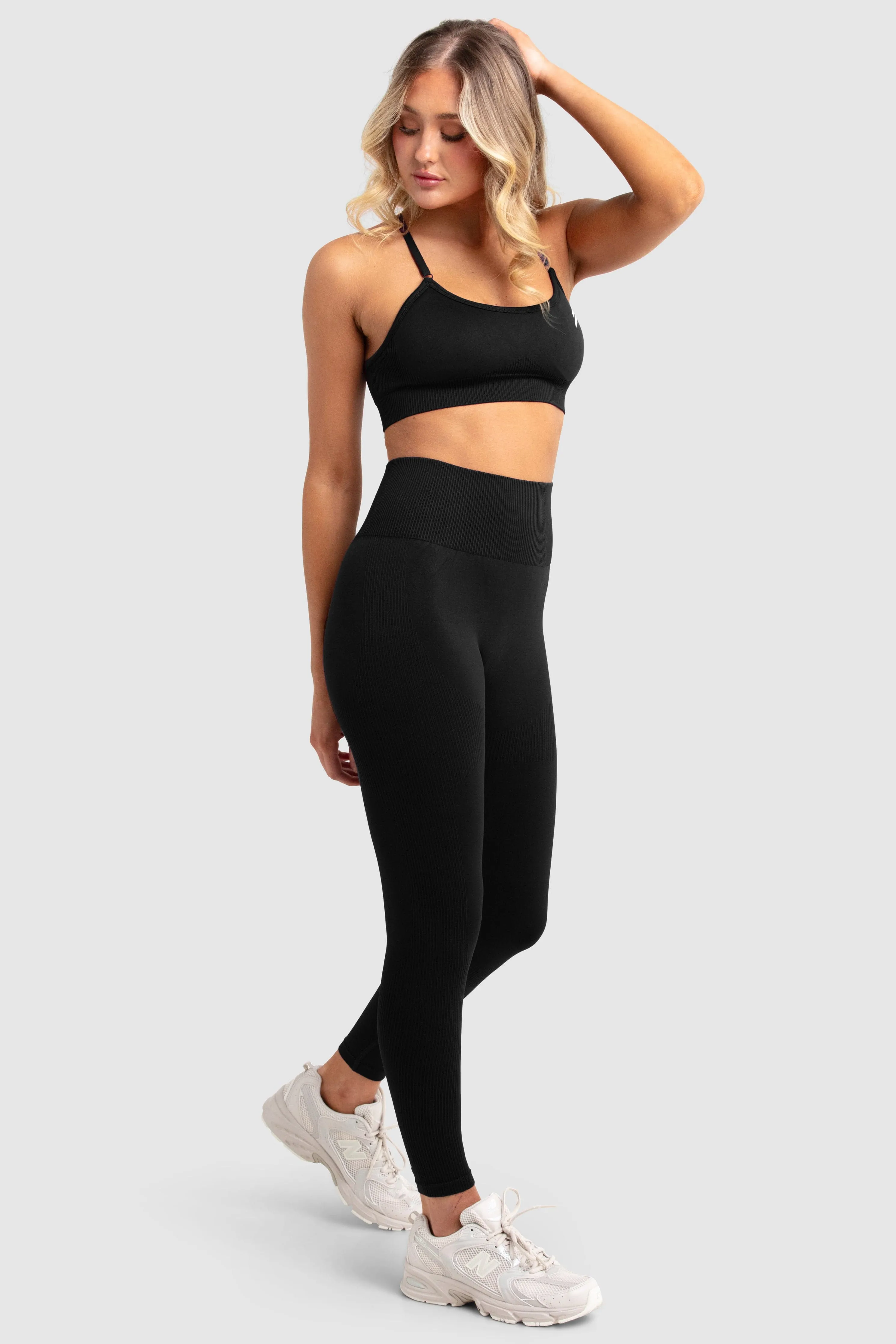Impact Seamless Leggings - Jet Black Home Lounge Fitness Lover