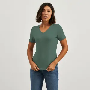 Hemp V-Neck Tee Wide Neck Opening