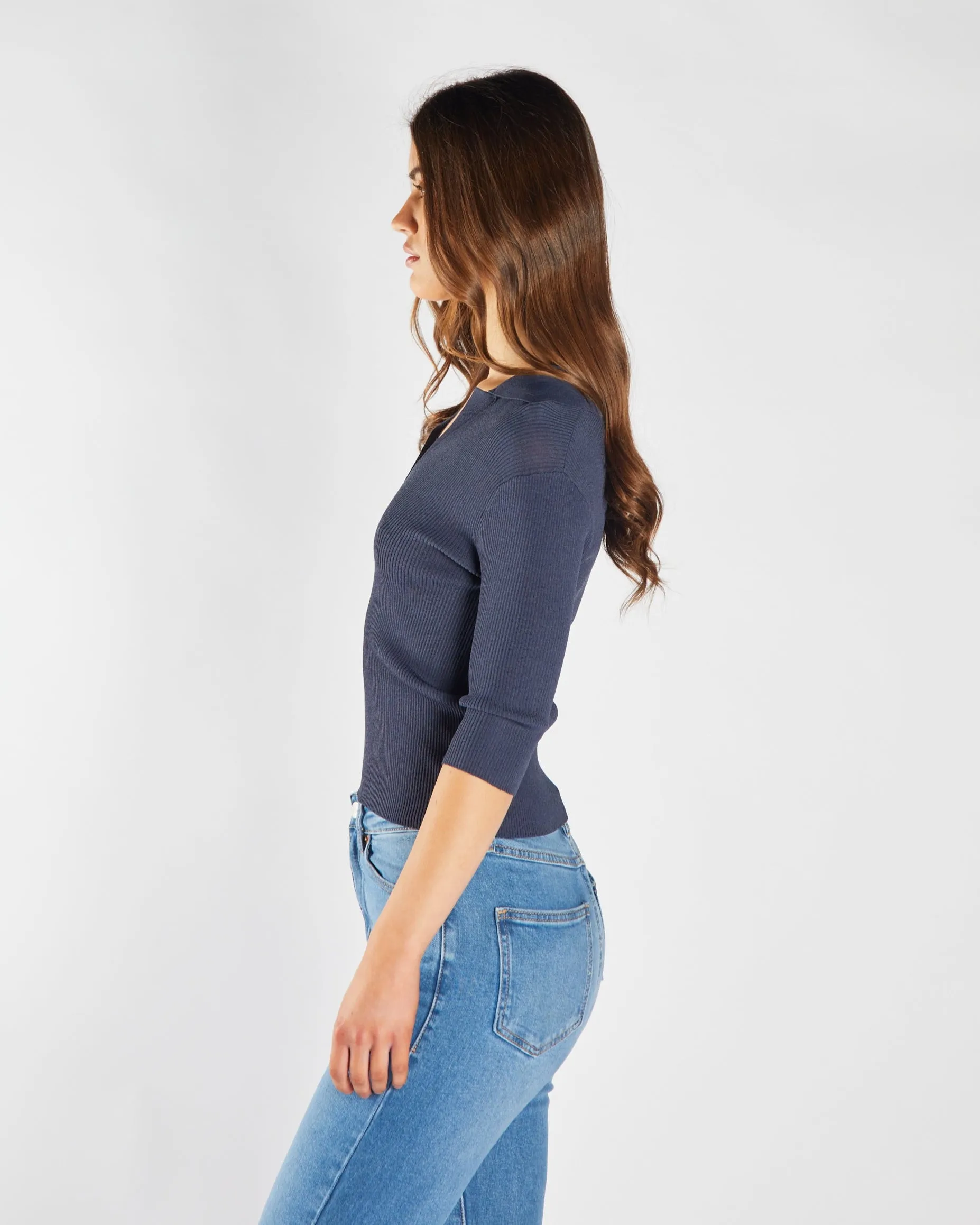 Floretta Knit Blue Nights TemperatureRegulatingLining