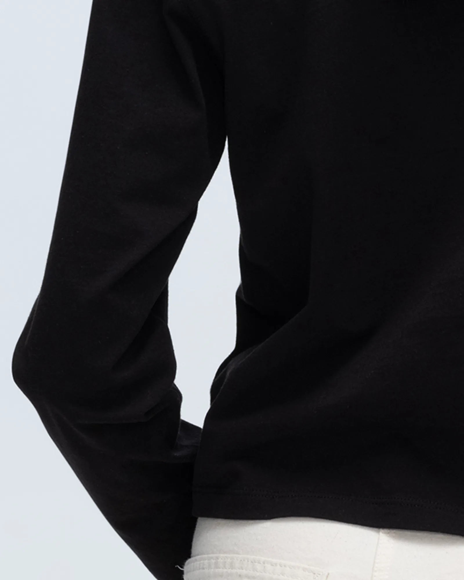 Classic Jersey Long Sleeve Boy Tee - Black Odor Resistant Material