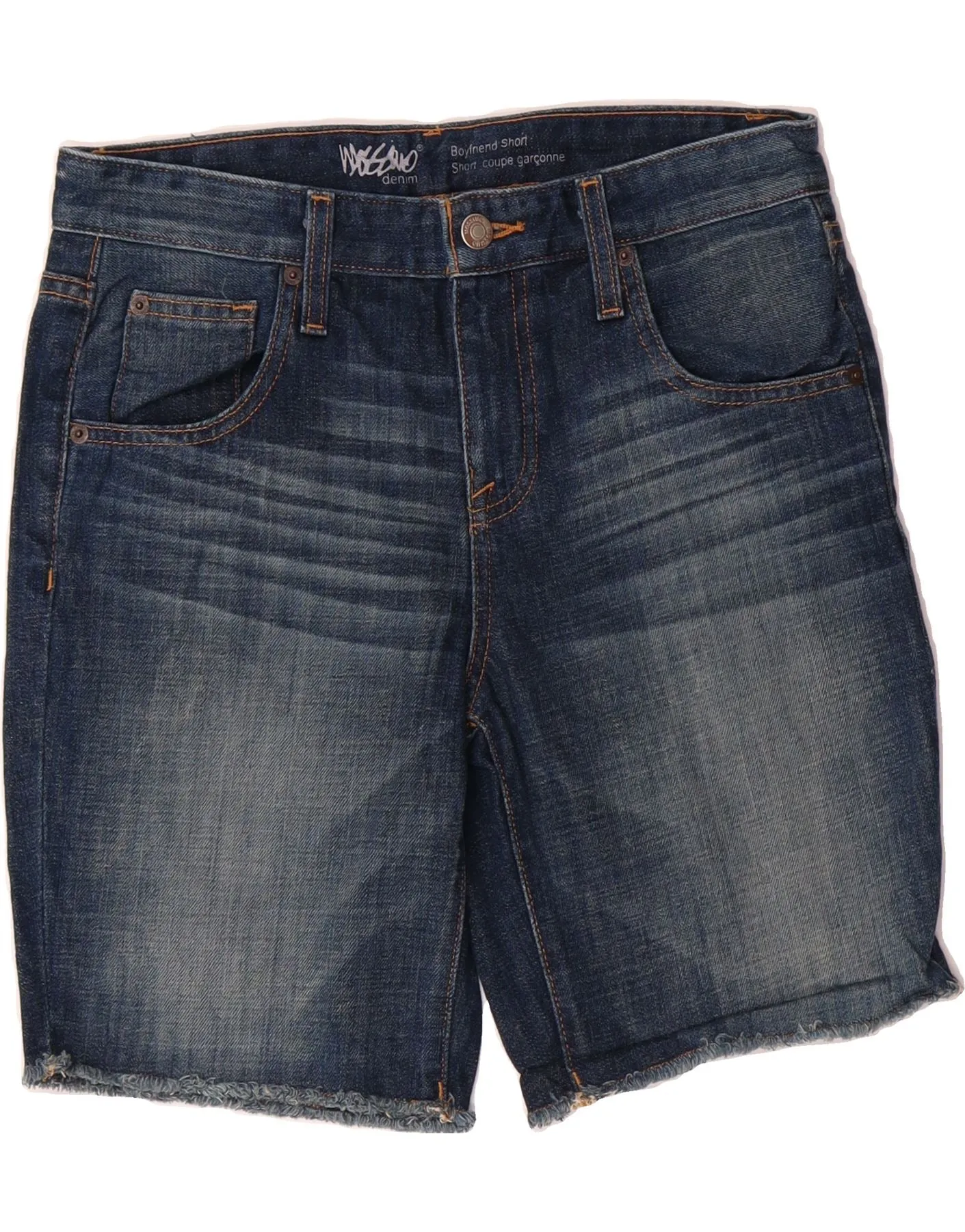 MOSSIMO Womens Boyfriend Denim Shorts US 0 XS W25 Blue Cotton Retro Vibe