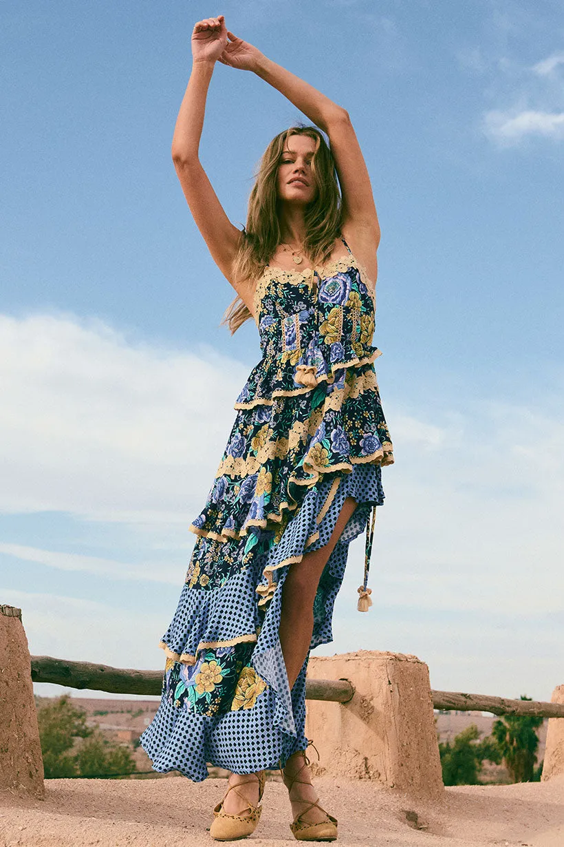 Sister Glow Classic Tailoring Full Bloom Ruffle Soir??e Dress