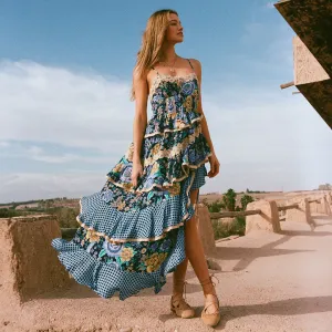 Smart Texture Soft-touch Full Bloom Ruffle Soir??e Dress