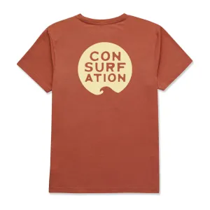 Relaxed Vibes Garment Dyed Technique Con-surf-ation Rust Tee