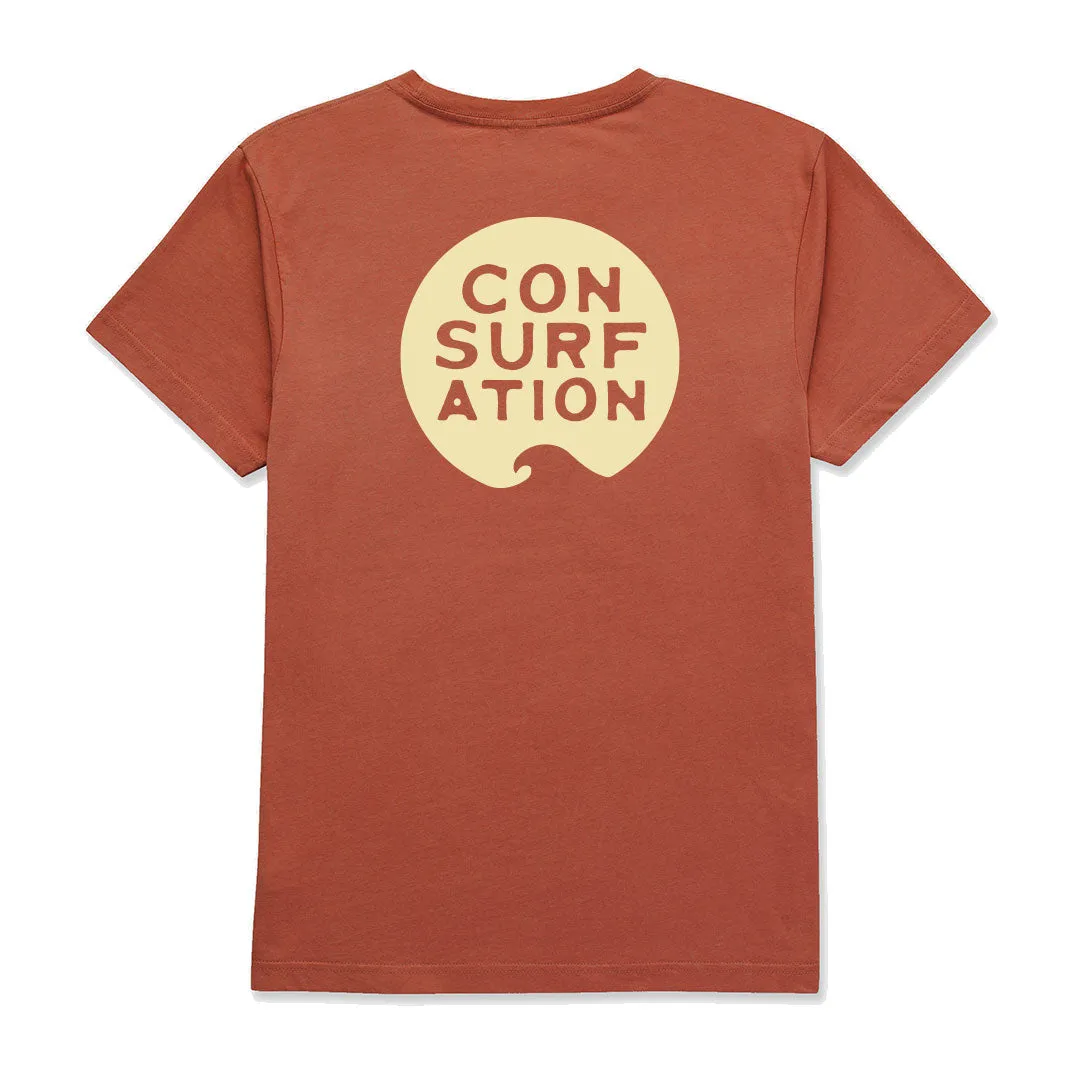 Relaxed Vibes Garment Dyed Technique Con-surf-ation Rust Tee
