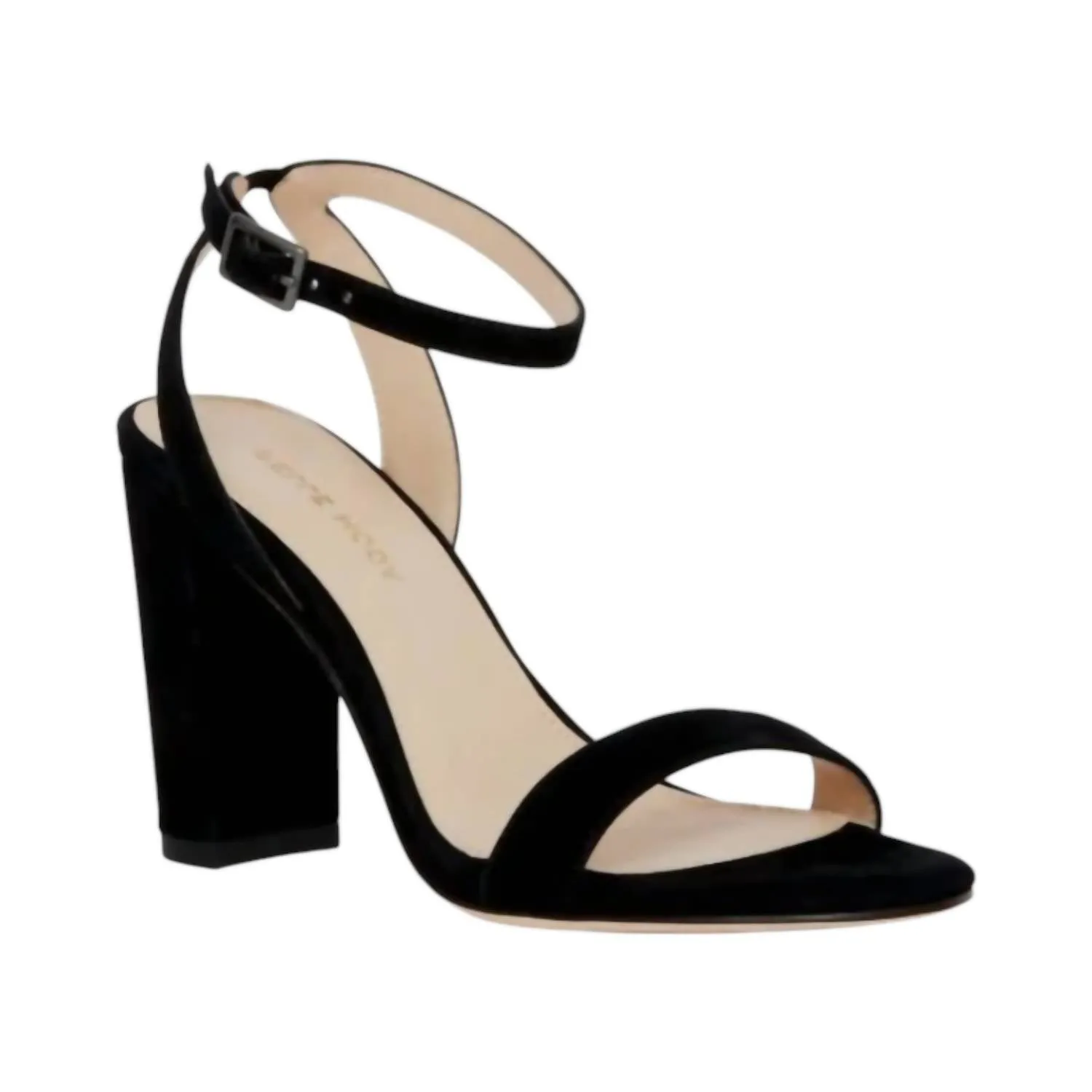 Floral Stilettos Women's Zia Heels In Black Kid Suede