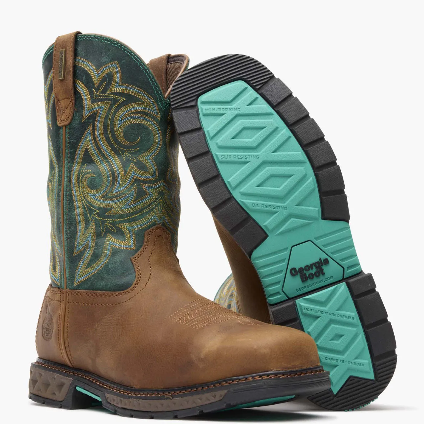 Georgia Boot Carbo-Tec LT Women's Steel Toe Waterproof Pull-On Boot Compression Molded Sole