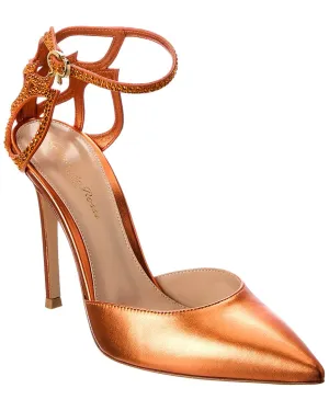 Smooth Finish Comfort Mood Gianvito Rossi Crystal Fleur 105 Leather Pump