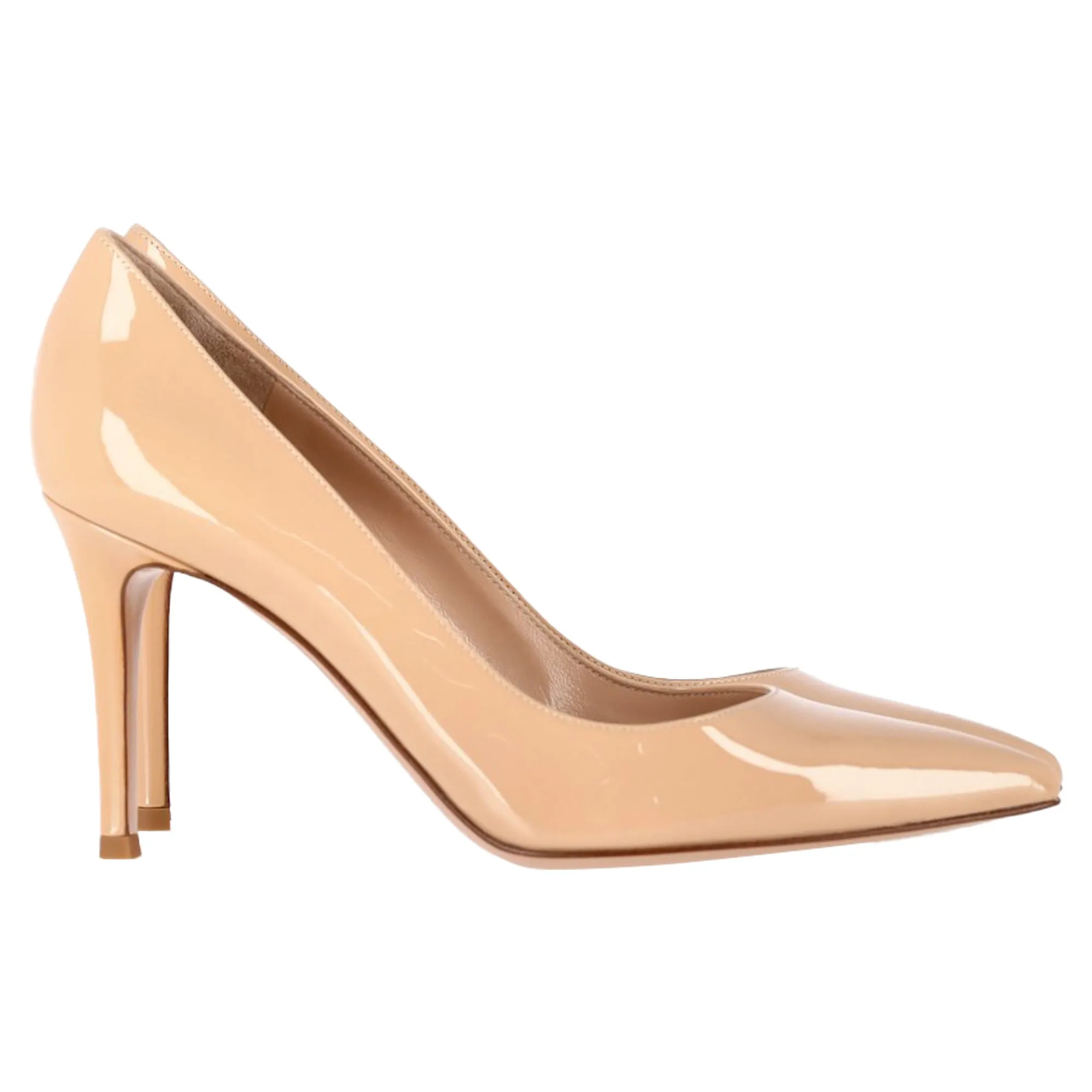 Gianvito Rossi Gianvito Pumps in Beige Patent Leather Cool Appeal