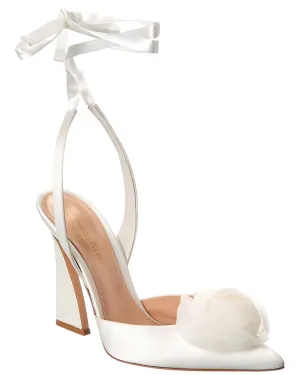 Soft Material Dress Footwear Gianvito Rossi Roselyn 105 Satin Pump