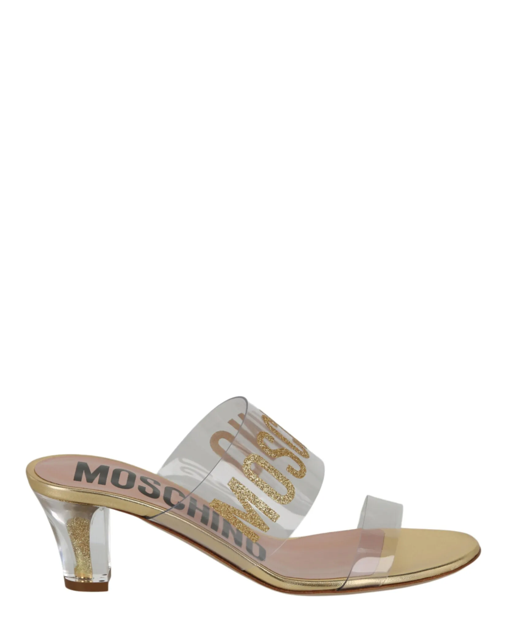 Supportive arch Glitter Logo Heel Sandals