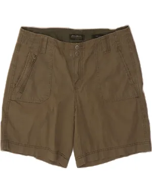 Tailored Style EDDIE BAUER Womens Blakely Fit Chino Shorts US 10 Large W32  Khaki Cotton