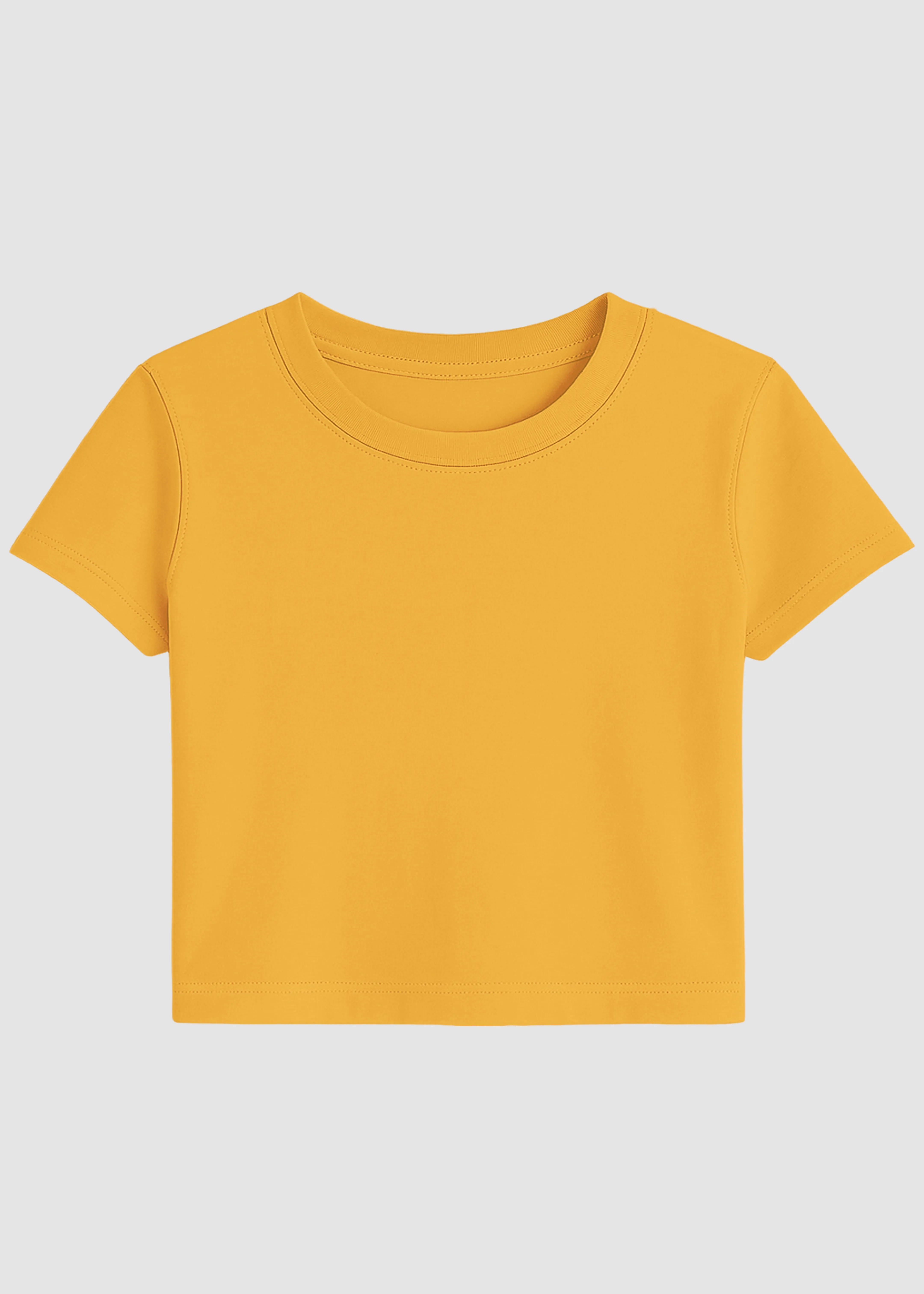 Comfy Essentials Biodegradable Options Golden Yellow Crop Top | FC39