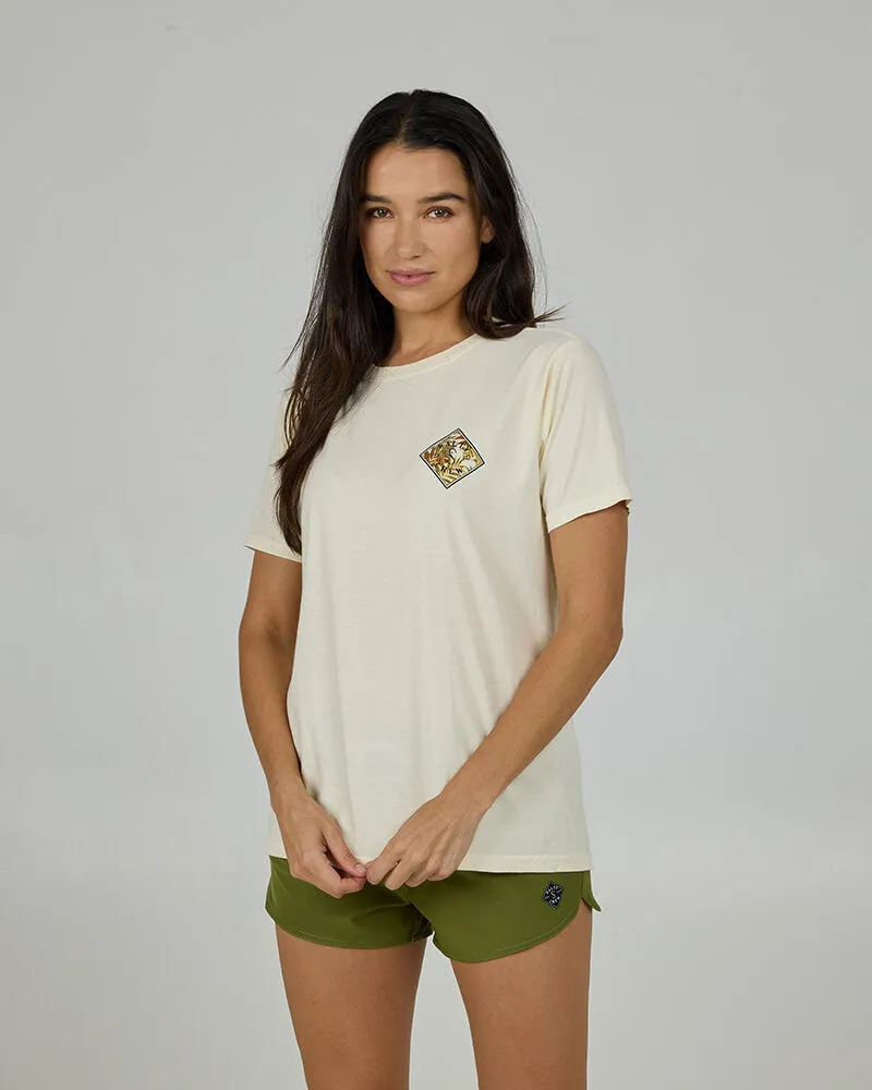 Premium Cotton Tippet Fill B.f Tee - Off White