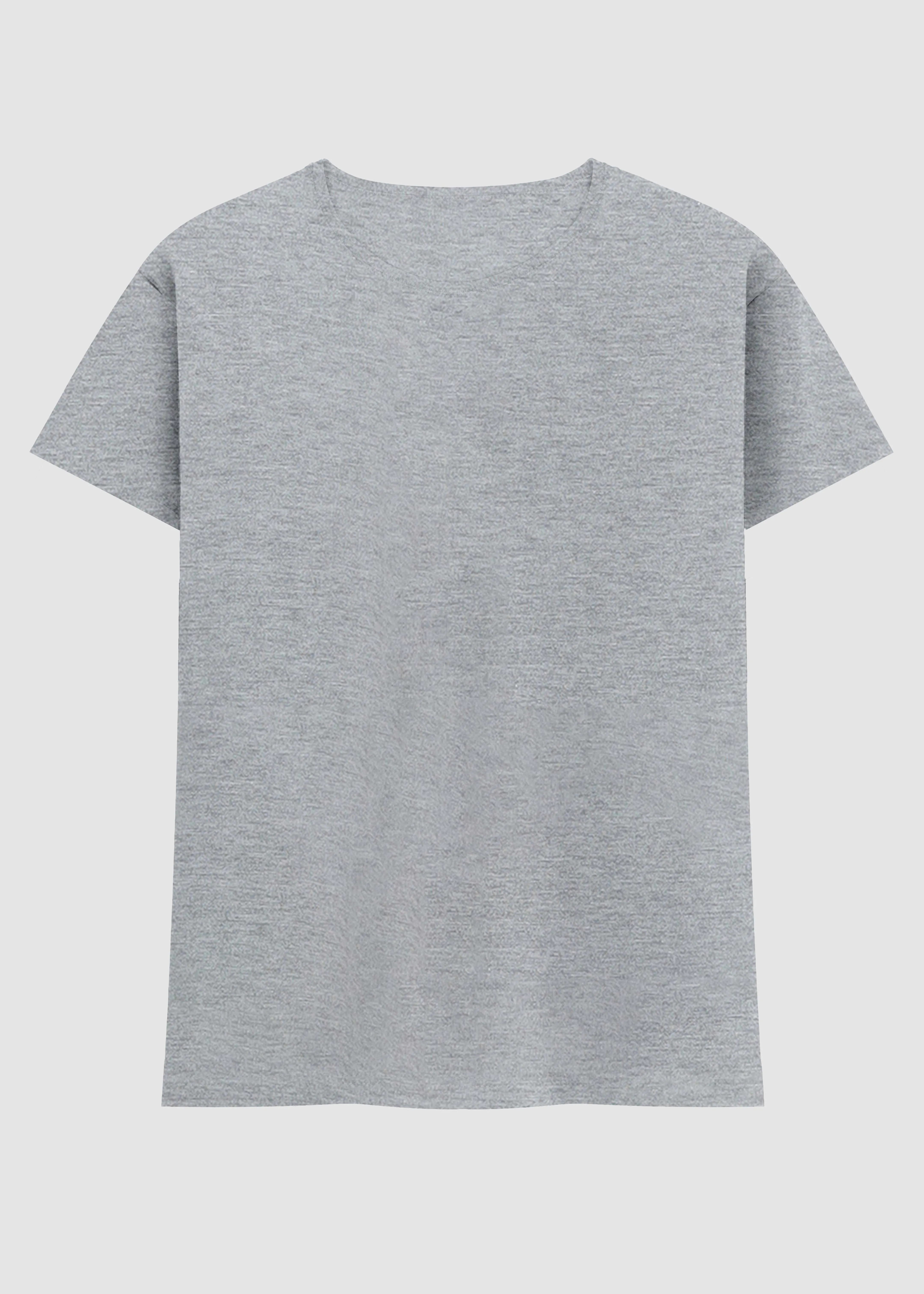Grey Melange Women's Classic T-Shirt | FC21 Sleek Comfort Fit Cozy And Warm