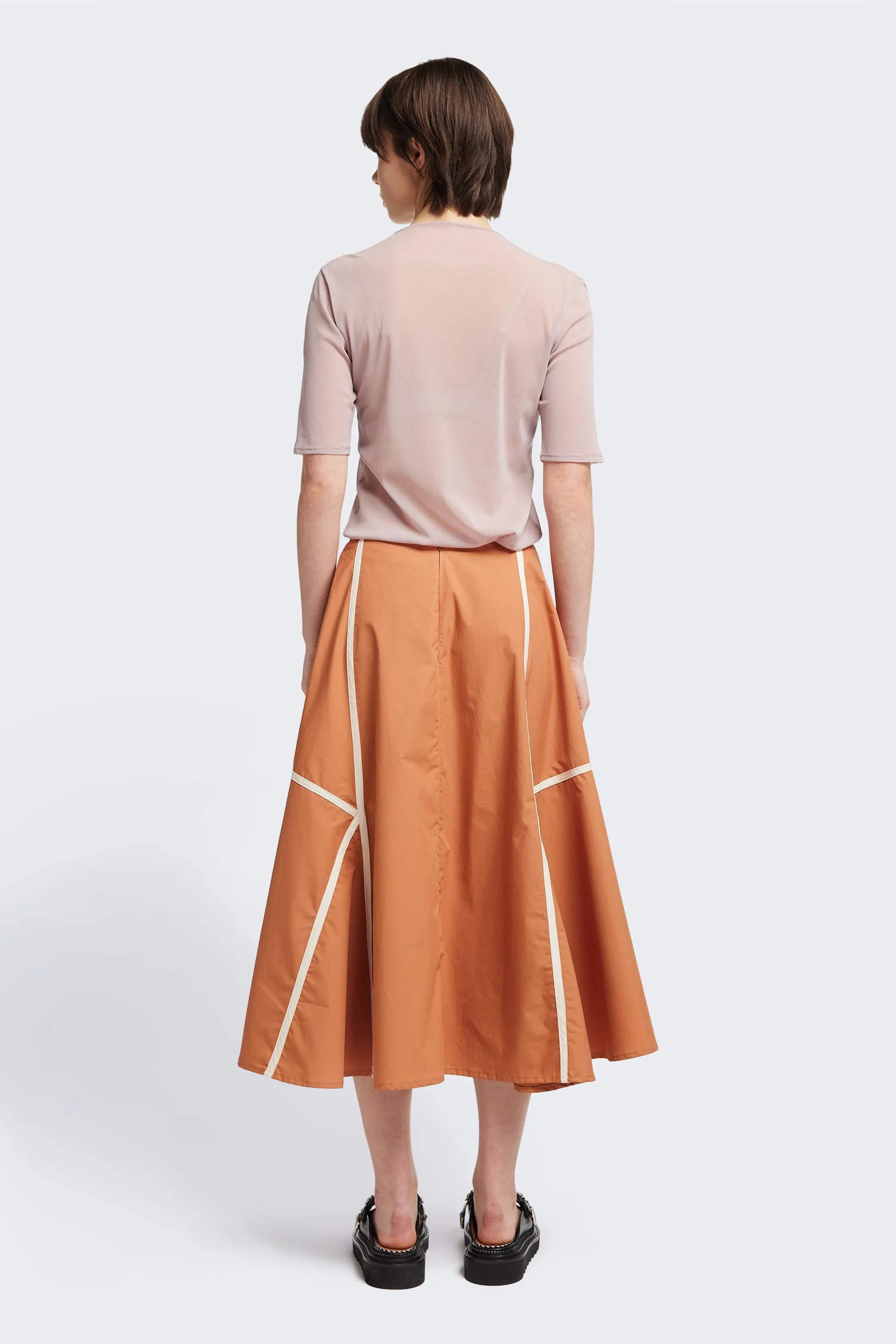 Regarder Bound Skirt Burnt Orange/Ecru Lightwear Look