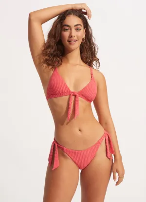 Convertible Neckline Layered Support System Havana Hipster Tie Side - Sun Kissed Coral