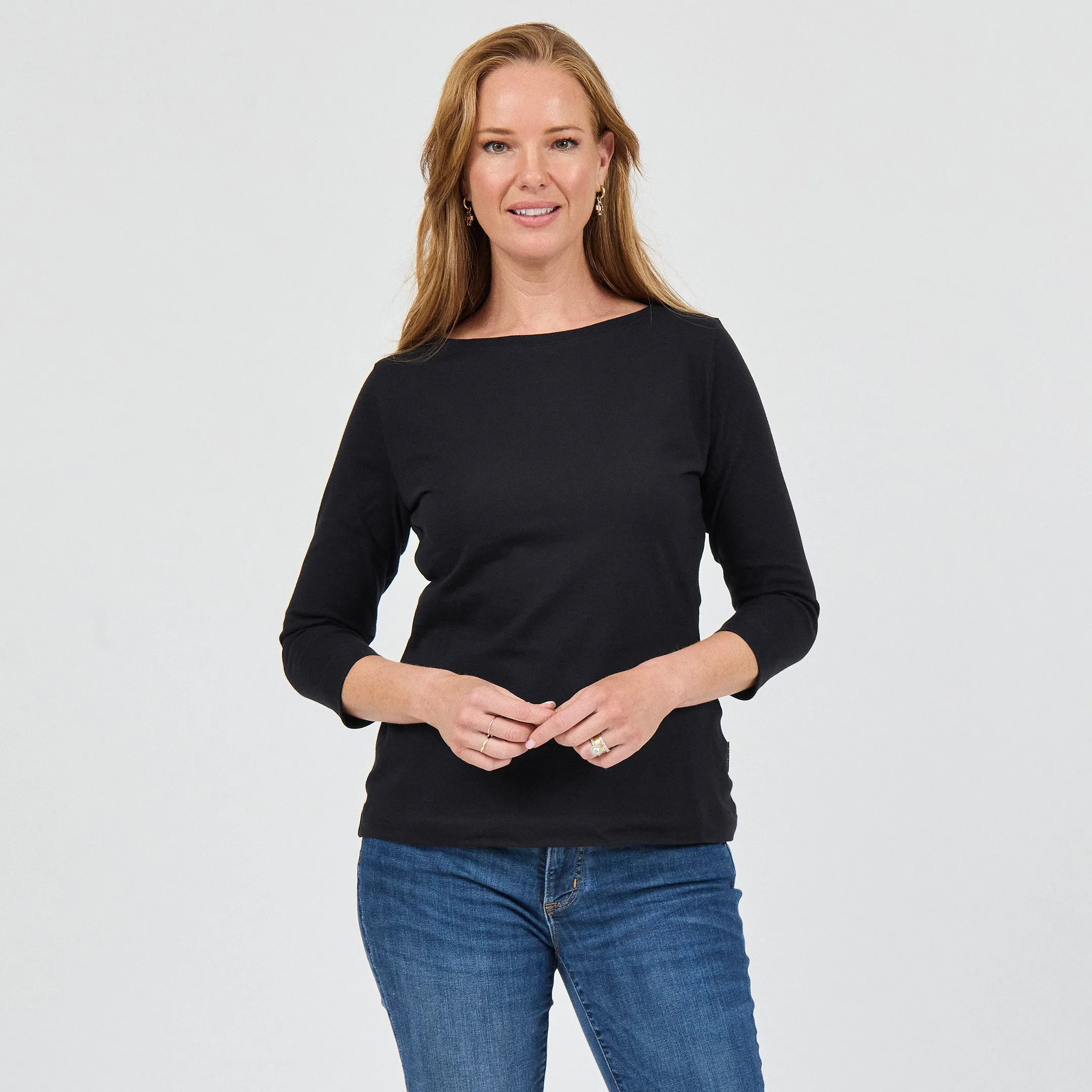 Cozy Vibes Heavy Cotton 3/4 Boat Tee