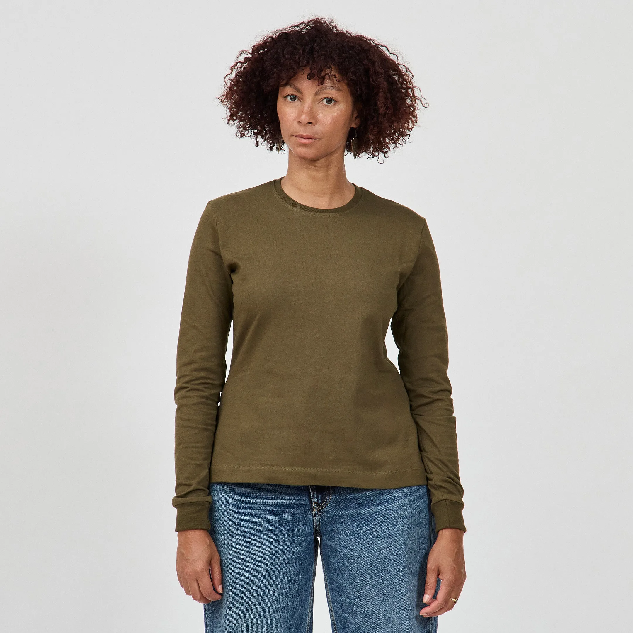 Heavy Cotton LS Crew EcoFriendlyMaterial Work efficiency