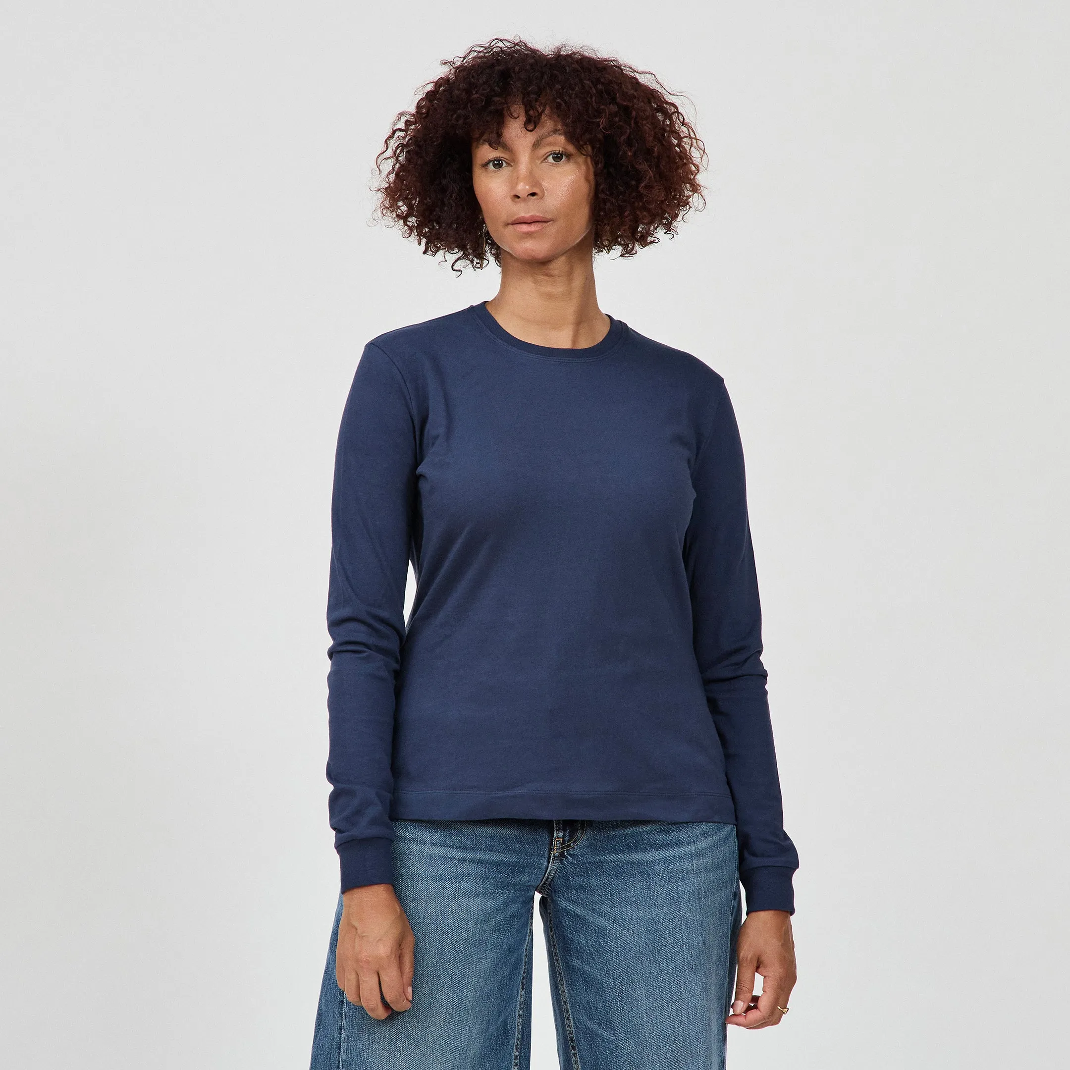 Heavy Cotton LS Crew Sporty Look Wear