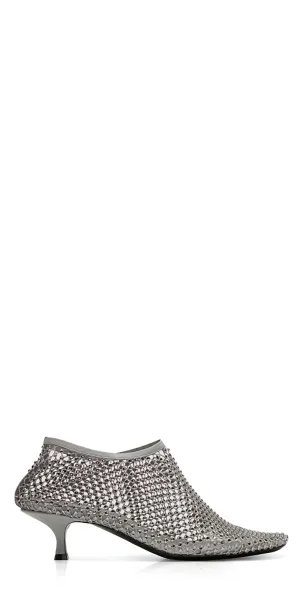 Slip-On Heels Women's Minette Crystal Micro Heel In Slate Grey
