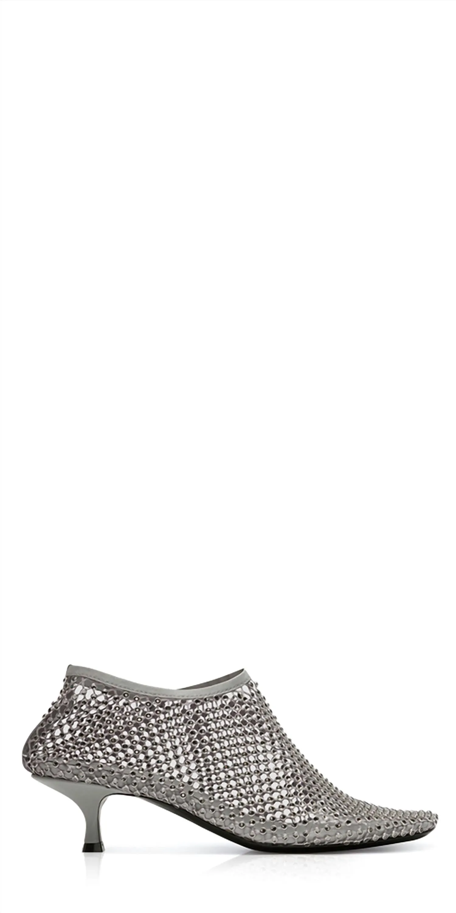 Slip-On Heels Women's Minette Crystal Micro Heel In Slate Grey