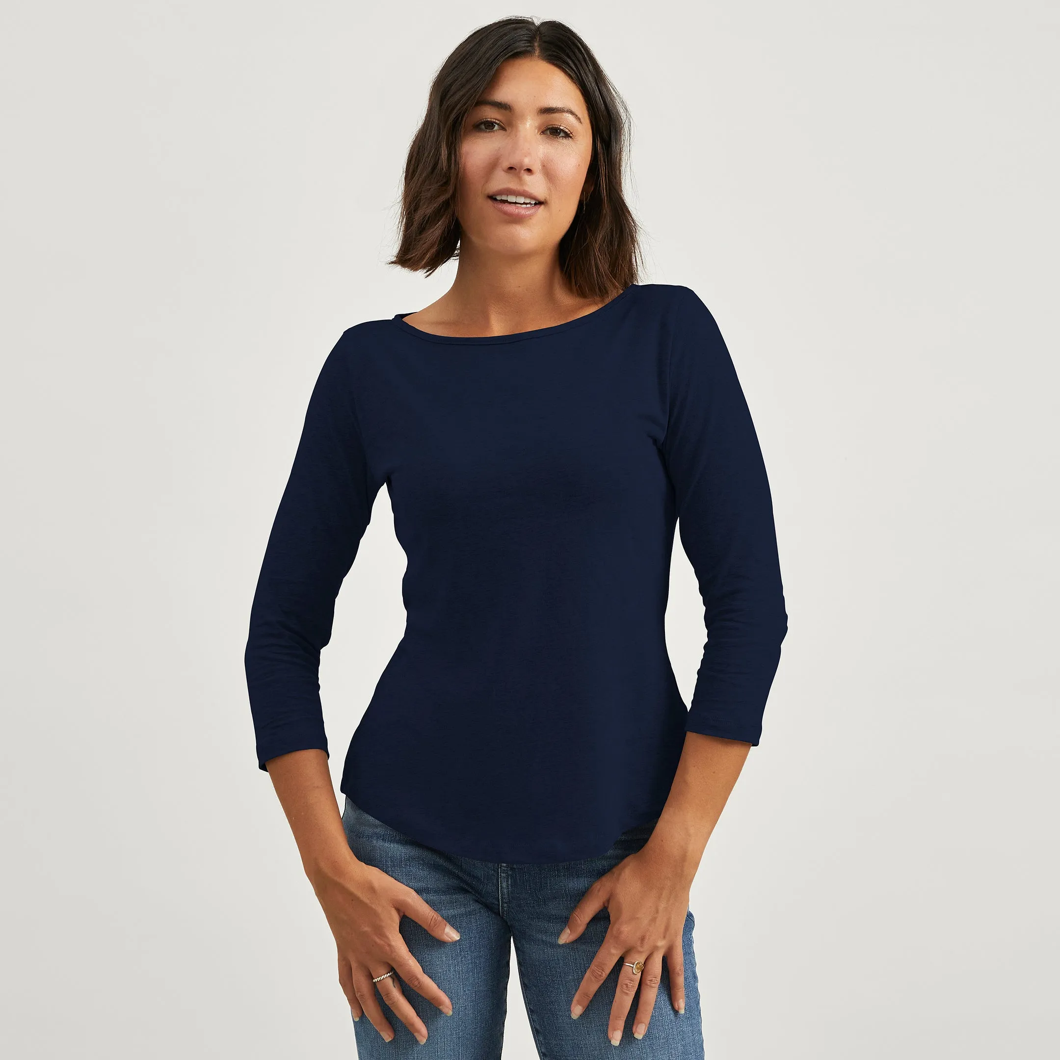 Hemp 3/4 Boat Tee Relaxed Style