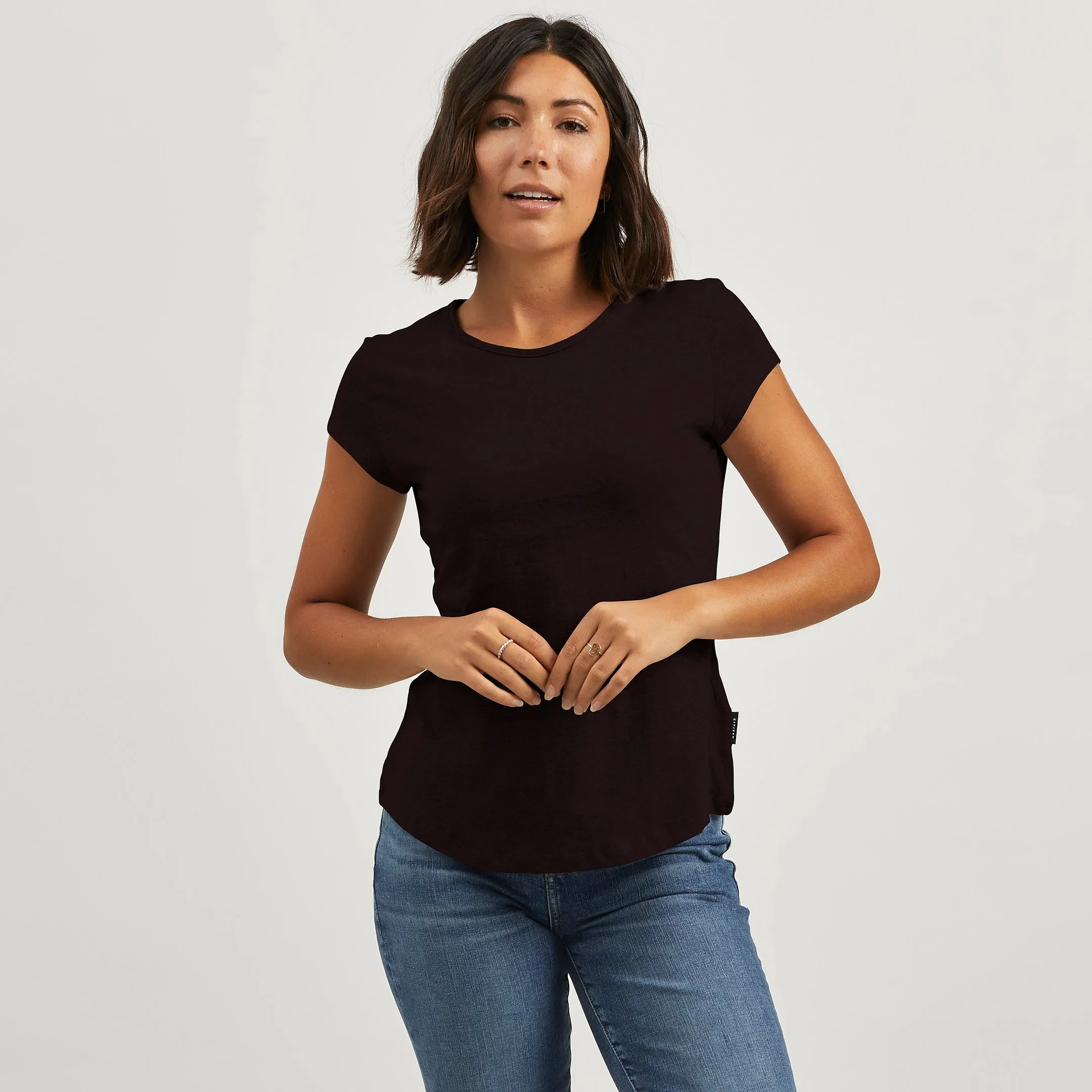 Relaxed Waistband Hemp Cap Crew Tee