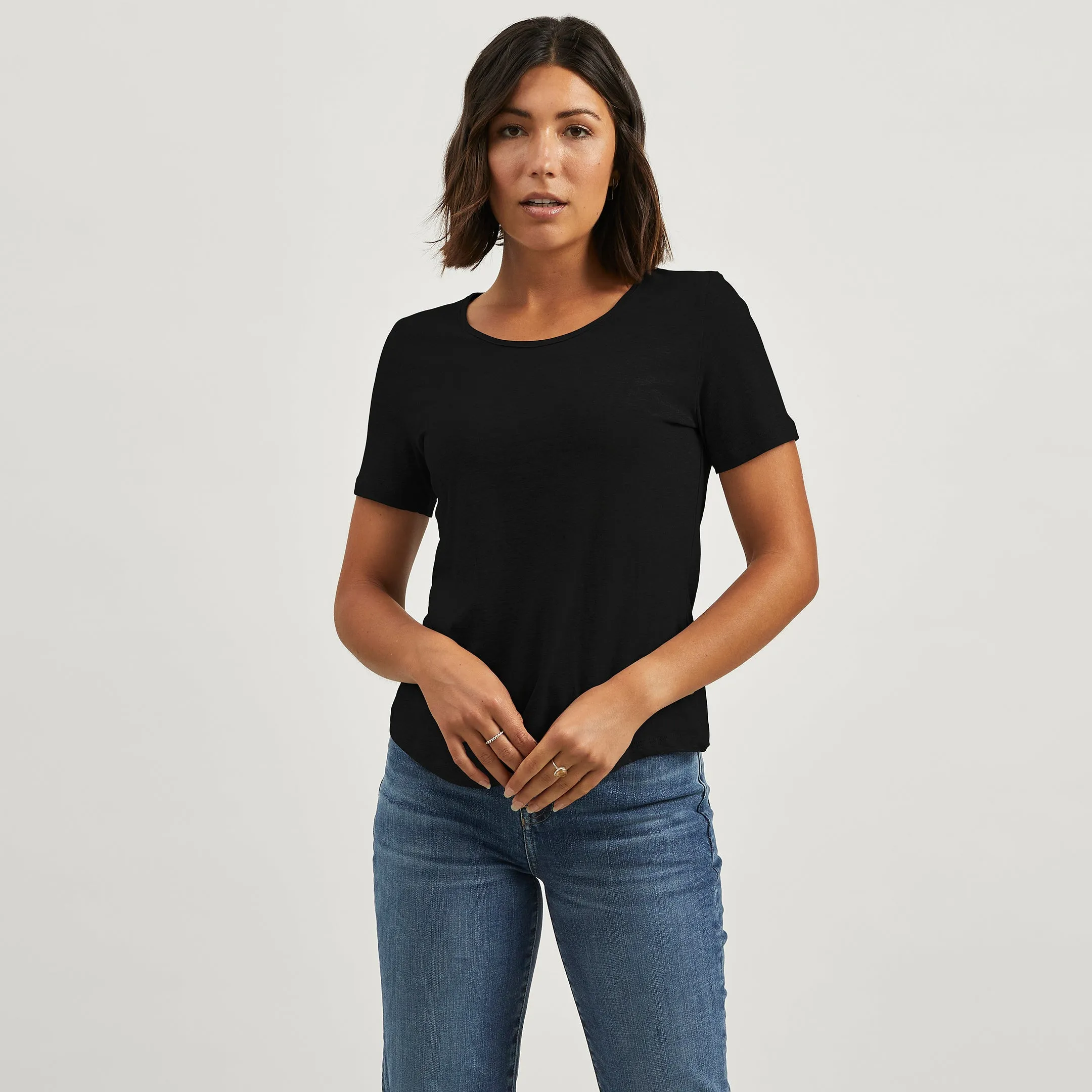 Hemp Relaxed Crew Tee Light Style Trend EasyCareFabric