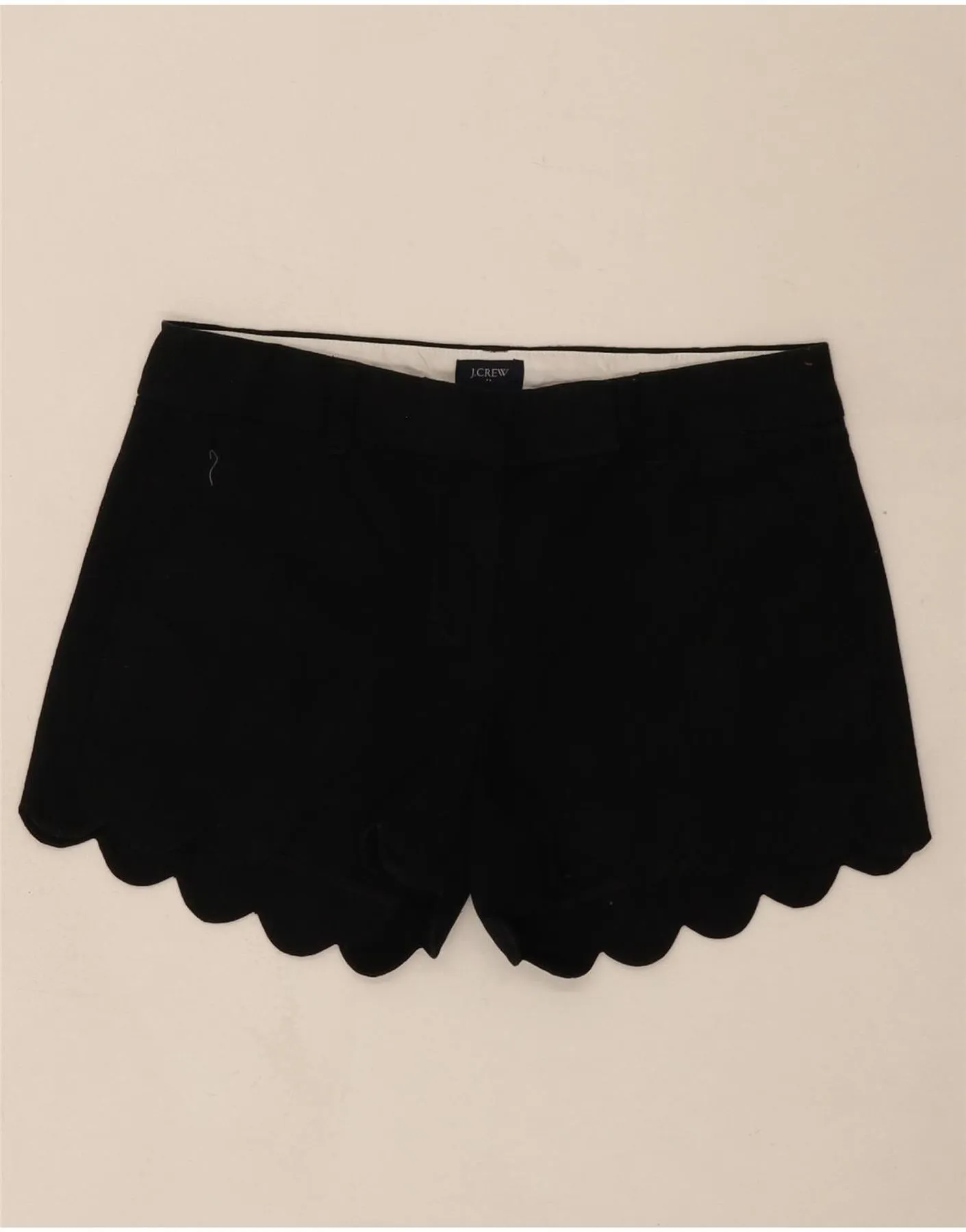 J. CREW Womens Chino Shorts US 0 XS W30  Black Linen Pocket Detail All Purpose Weave Design