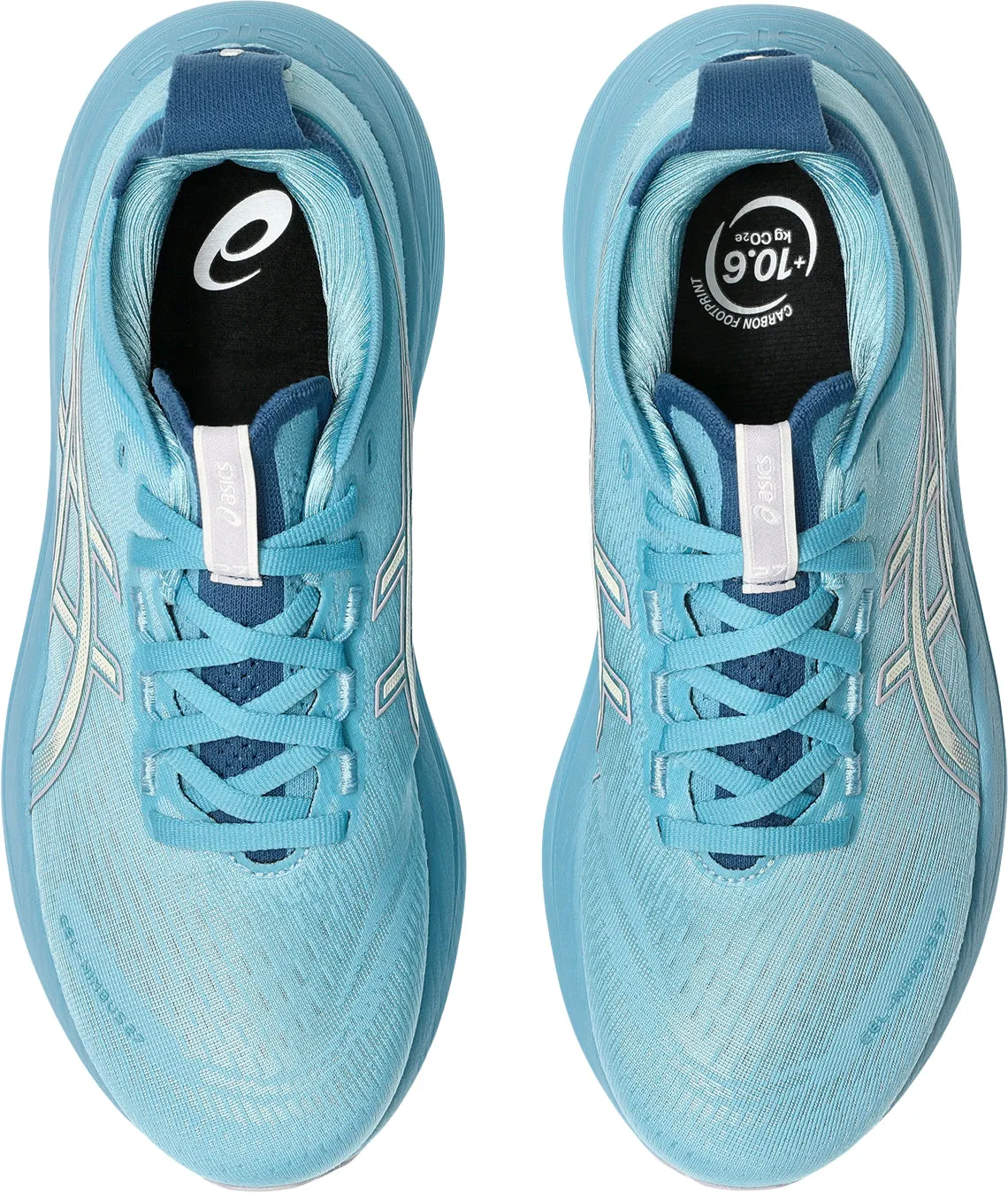 Asics Gel Nimbus 27 Womens Running Shoes - Blue Impact Resistant Heel Counter