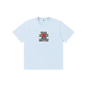 HIBISCUS OG LABEL TEE PASTEL BLUE Yarn Dyed Fabric Summer Favorite