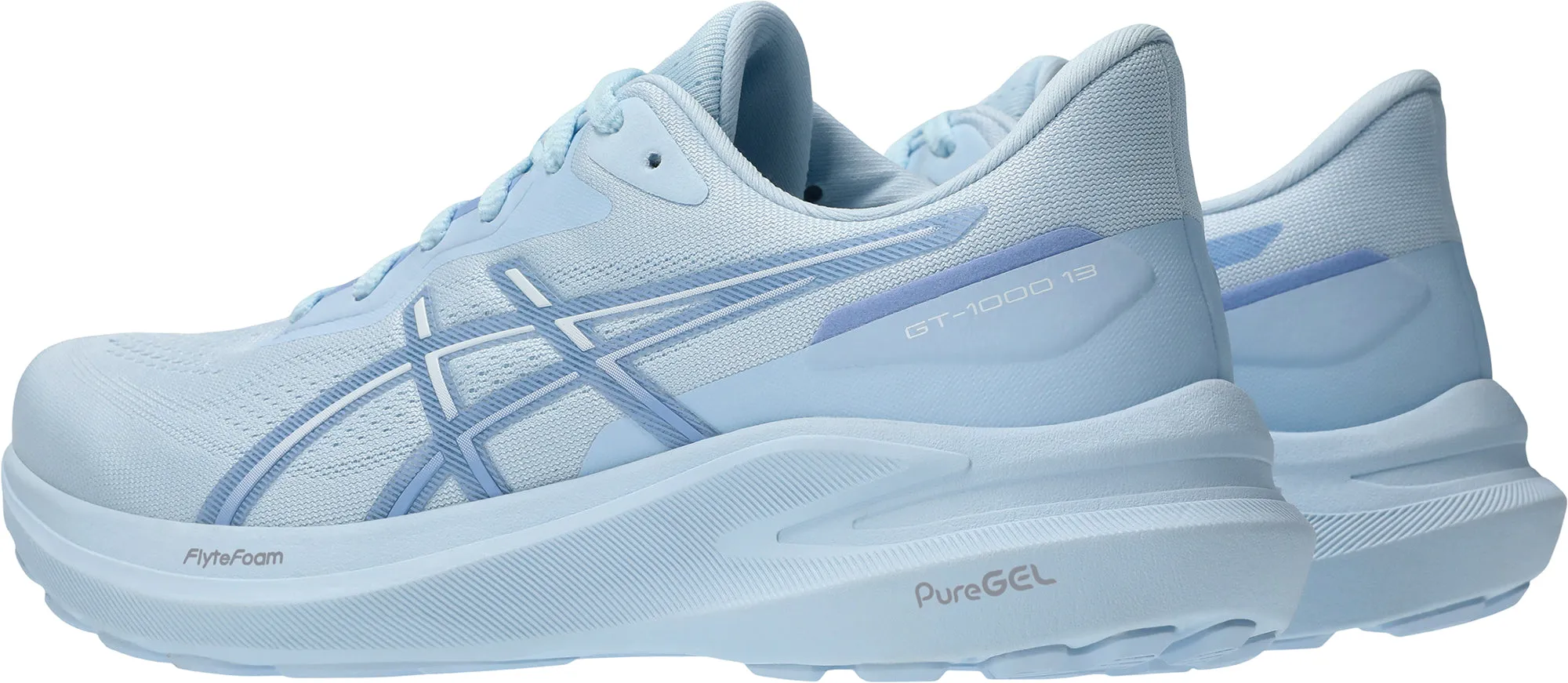 Asics GT 1000 13 Womens Running Shoes - Blue Tensile Resistance Weave Style - conscious