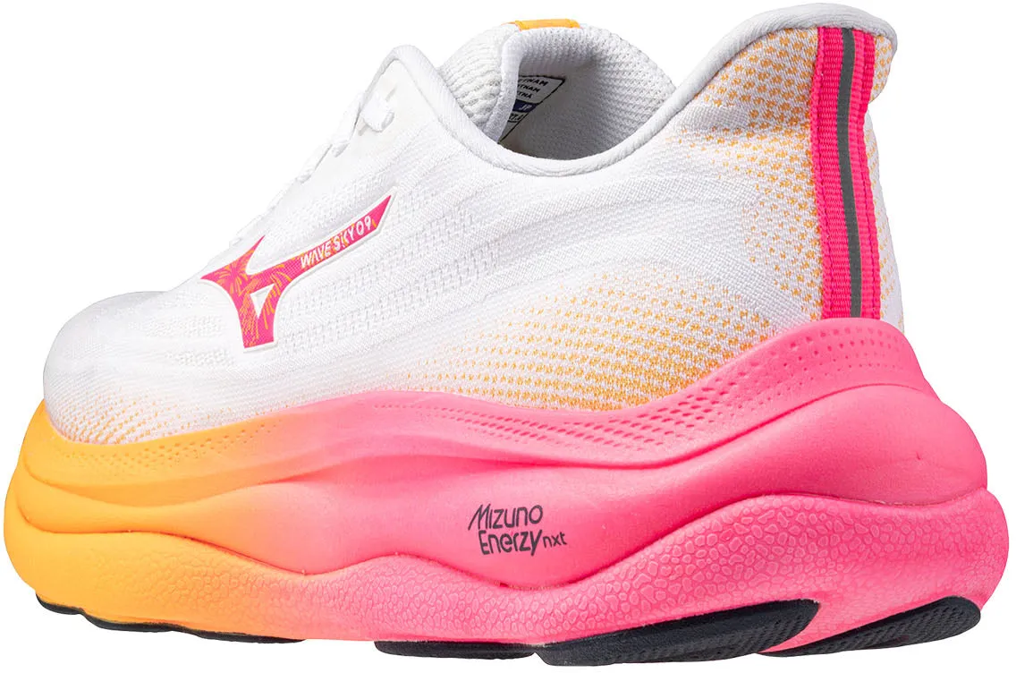 running in coastal areas Breathable Perforations Mizuno Wave Sky 9 Running Shoes - White